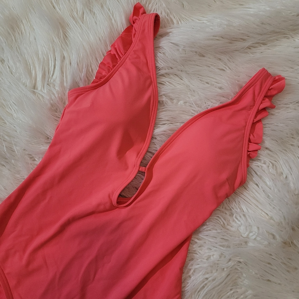 NEW Kate Spade Swimsuit One Piece with Ruffles - Picture 4 of 6